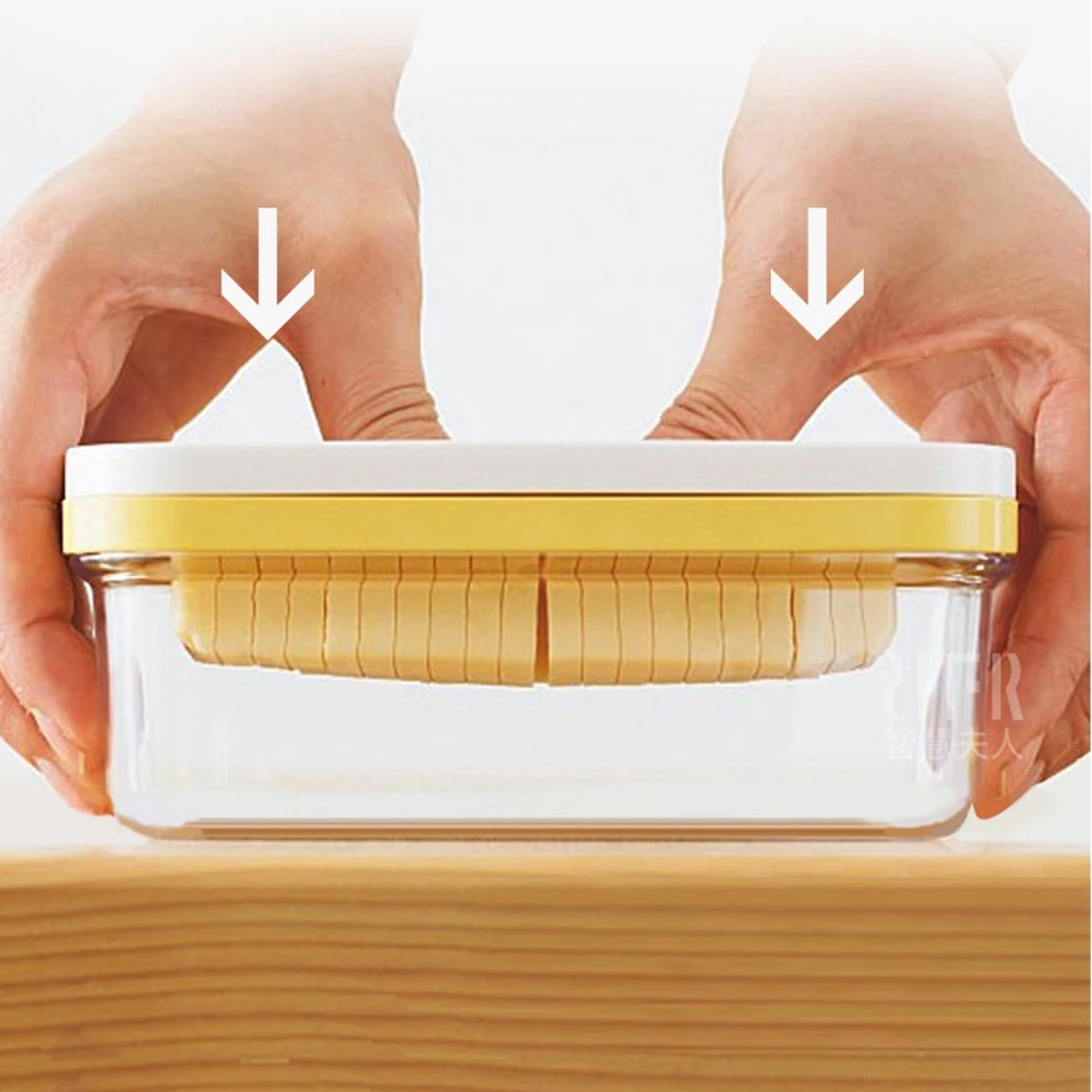 Refrigerator Butter Dish Box With Lid Slicer Case Knife Gadget Kitchen Sealing Storage Dish Butter Cutting Machine Cheese Keeper