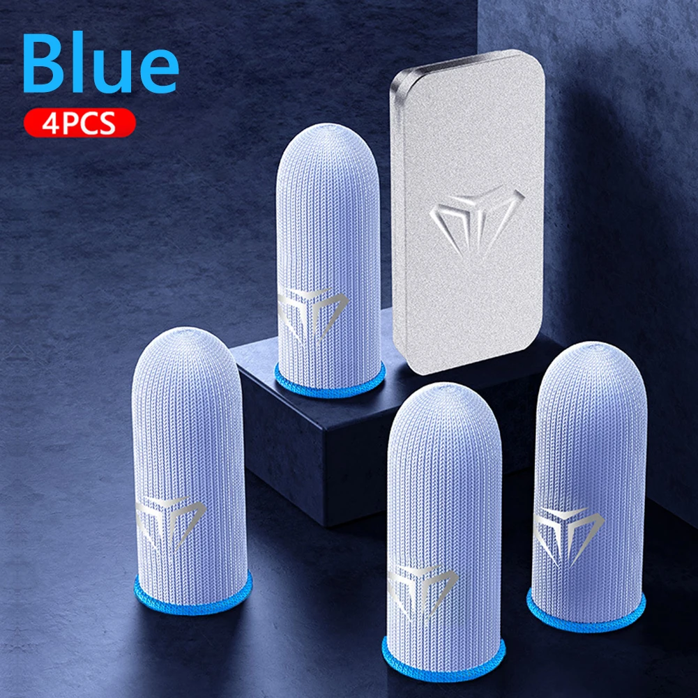 2pcs Finger Cover Breathable Game Controller Finger Sleeve For Pubg Sweat Proof Non-Scratch Touch Screen Gaming Thumb Gloves