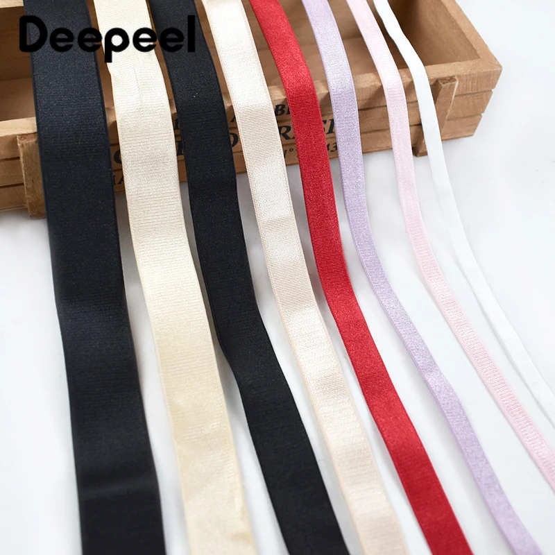Soft Nylon Elastic Bands Underwear Bra Strap Rubber Band Garment Shoulder Straps Stretch Tape Sewing Accessories 5Meters 6-25mm
