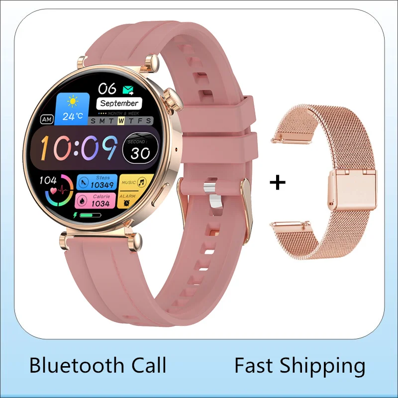 

Smart Watch Women Hebrew Support Bluetooth Call AI Voice Assistant Whatsapp Notification 1.32inch Amoled Screen for Android IOS