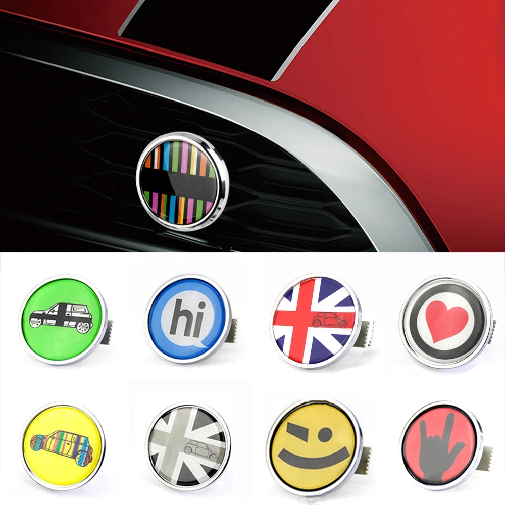 New Metal 3D Front Grill Emblem Badge Car Logo Decorazione Esterna Accessori Styling Per Mini Cooper S Jcw Countryman Clubman