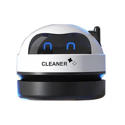 Compact USB Rechargeable Mini Vacuum Cleaner with Detachable Nozzle for Dust and Pet Hair Removal (Black)
