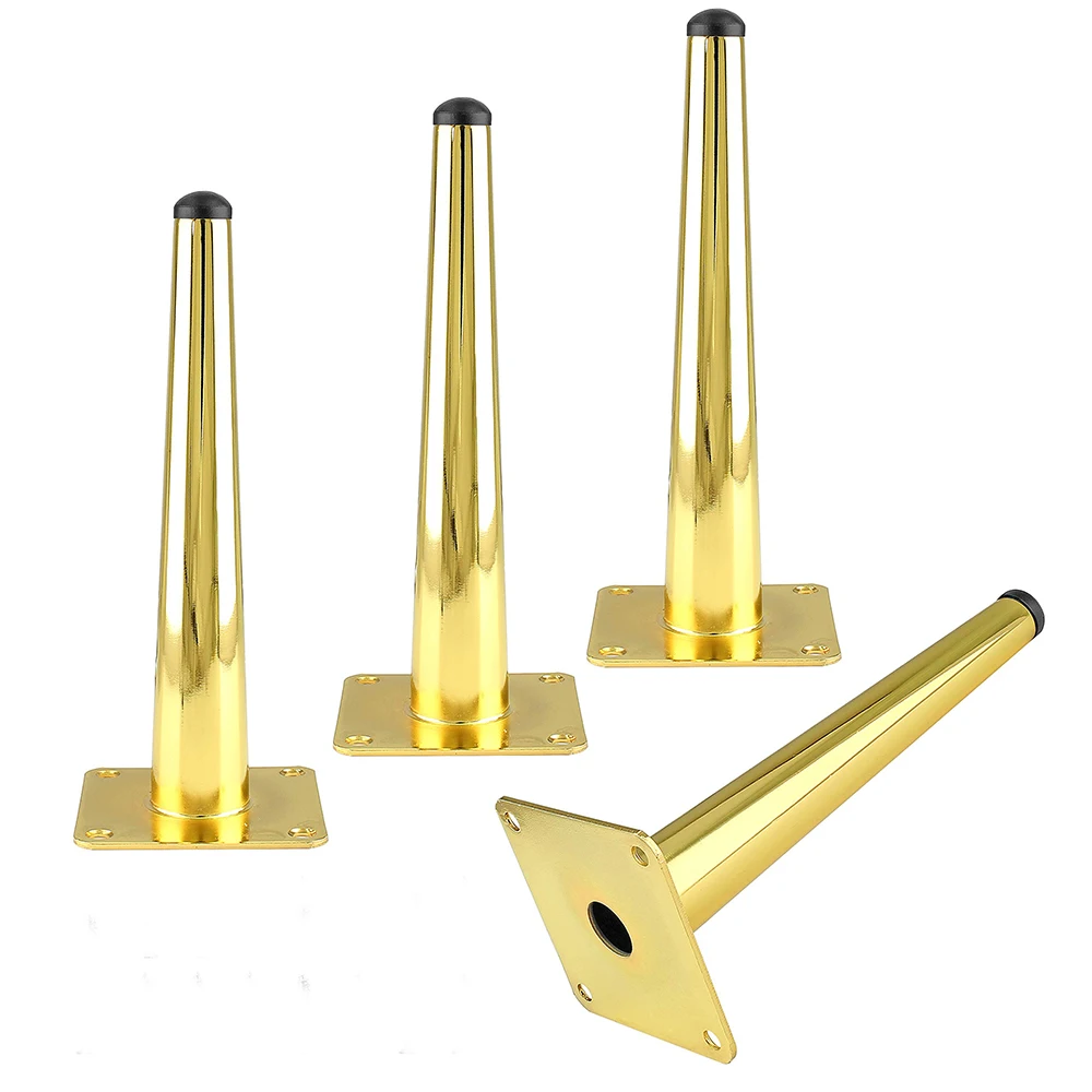 1PieceFurnitureLegsStraightConicalMetalLegsGoldFurnitureFeet