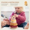 Montessori Stacking Wooden Tower Baby Stacking Puzzle Toys Safety and Environmental Protection Colored Children's Block Toys 6