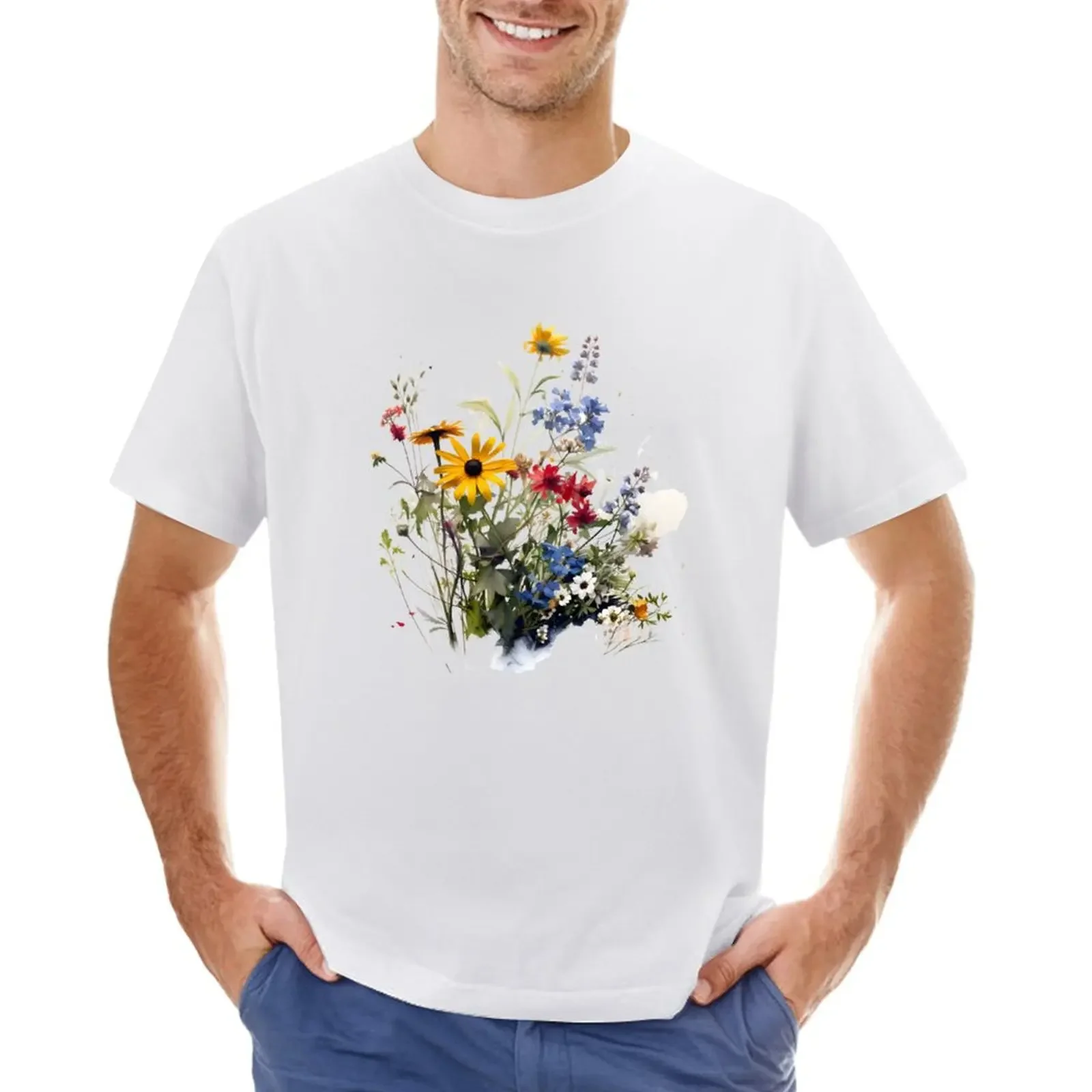 

Wild Flowers Botanical Flower Nature T-shirt funnys vintage clothes mens vintage t shirts