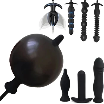 Plug anale gonfiabile Plug anale espandibile con pompa Giocattoli sessuali per donne Uomini Dilatatore anale Massaggiatore Prodotti per adulti