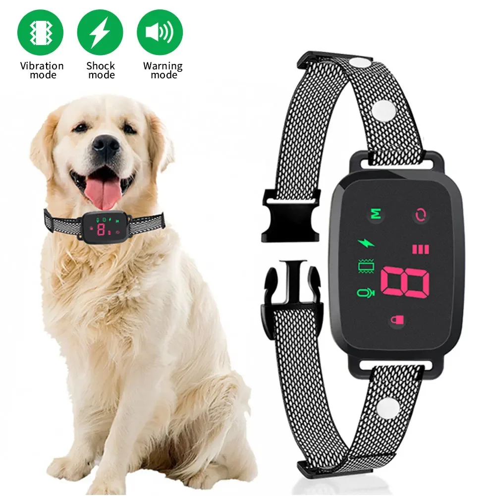 Smart Automatic Anti Barking Dog Collar HD Digital Display IP67 Waterproof Collar For Dog Rechargeable Bark Stopper Stop Barking 1