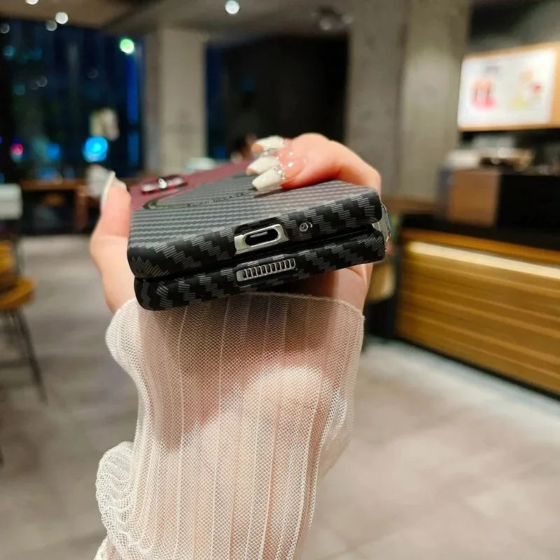 Magsafe – coque en Fiber Ultra fine de qualité supérieure, étui de protection antichoc pour Samsung Galaxy Z Fold 7 6 5 4 3 – Image 5