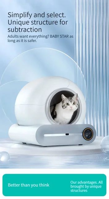 MiFuny Smart Cat Litter Box Self Cleaning Enclosed Pet Toilet