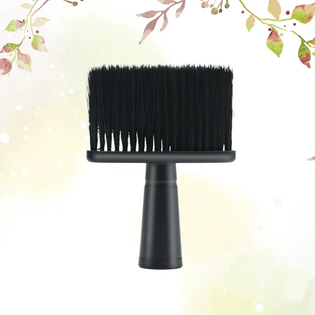 검은색 플라스틱 손잡이 부드러운 헤어 살롱 브러시 부러진 머리카락 제거 브러시 목 청소 휴대용 스타일링 선물 전문가용