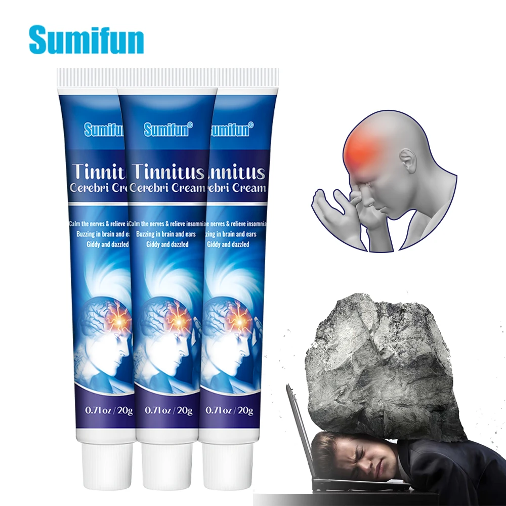 

1/2/3Pcs Tinnitus Relief Cream Sumifun Migraine Treatment for Relax Nerve Soothing Pain Dizziness Refreshing Medical Ointment
