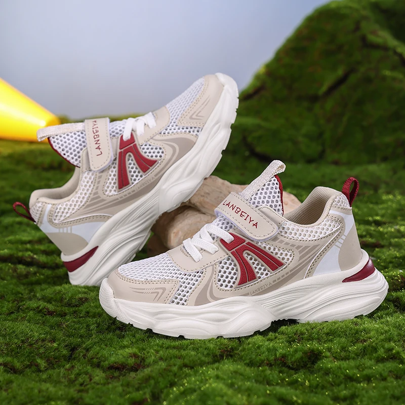 Summer Kids Shoes Boy Sneaker Mesh Breathable Lightweight Children Casual Sneaker Fashion Boy Tennis Sports Shoes 4 To 12 Years