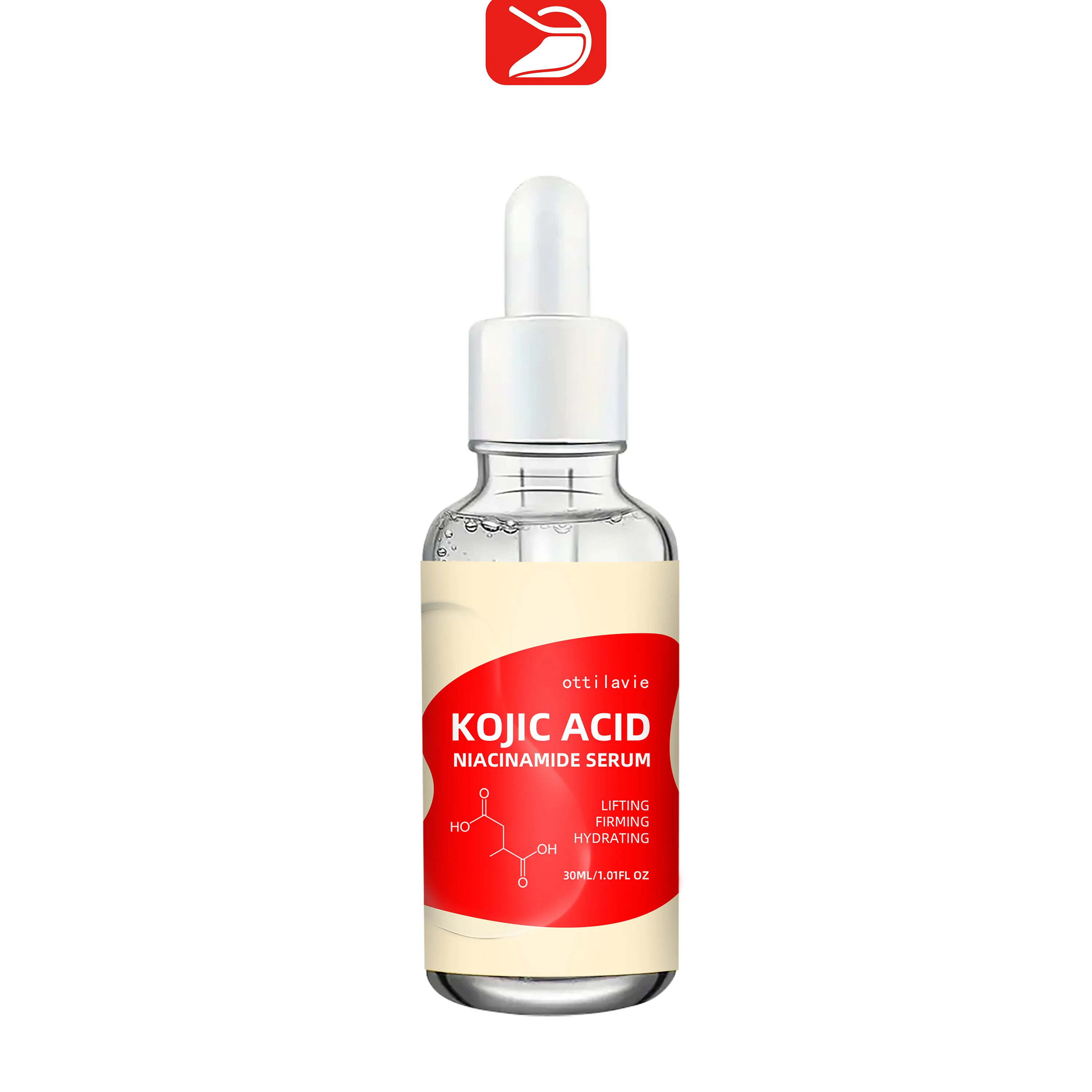 Ottilavie 코직산 & 나이아신아마이드 세럼 - 1.69oz/1.01oz, 브라이트닝, 퍼밍 및 수분 공급, 비타민 C&E 함유, 모든 피부 타입