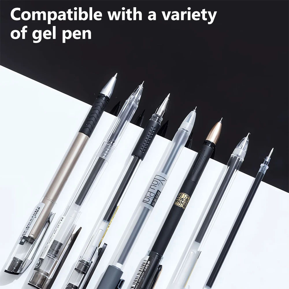 M&G 20pcs 0.7/0.5mm Black Gel Refills Q7 Bullet Tip Gel Refills Office Signature Pen Replacement Pen 5