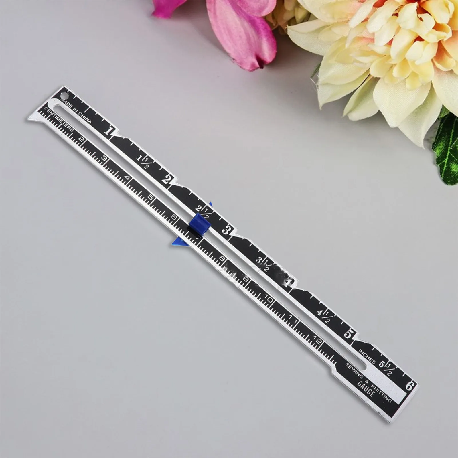 5 In 1 Sliding Sewing Gauge Ruler with Seam Ripper for Hem Seam Gauge Sewing  Quilting Measuring and Marking Patchwork Ruler - AliExpress