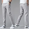 5 Colors Spring Summer Ultra-thin Men's Stretch Slim Straight Casual Pants High Quality Fashion Breathable Golf Sports Trousers