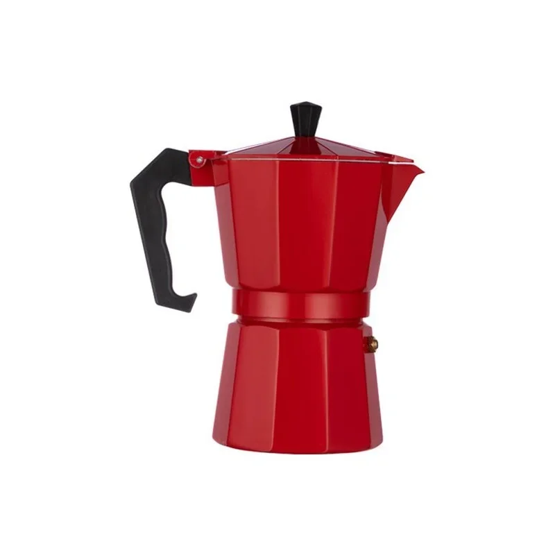 Red Moka Coffee Maker Italian Aluminum Octagonal Coffee Cup 2025