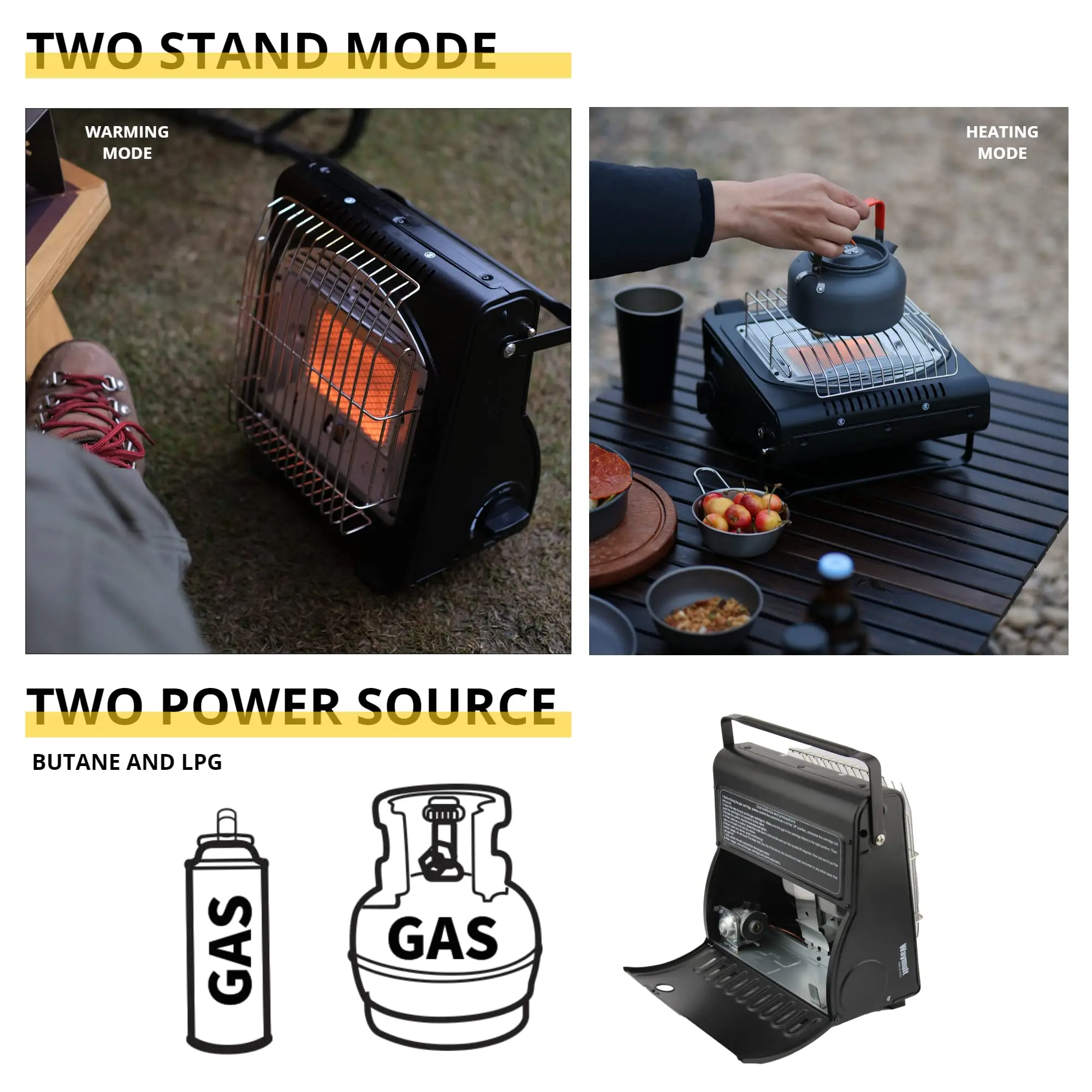 1700W Outdoor Camping Gas Heaters Portable Travelling Hiking Picnic Stove Heater Home Propane Heater