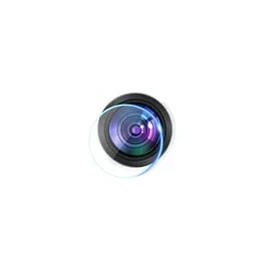 Aluminum Alloy Camera Lens Protector Ring - 5 pcs (Tempered glass film)