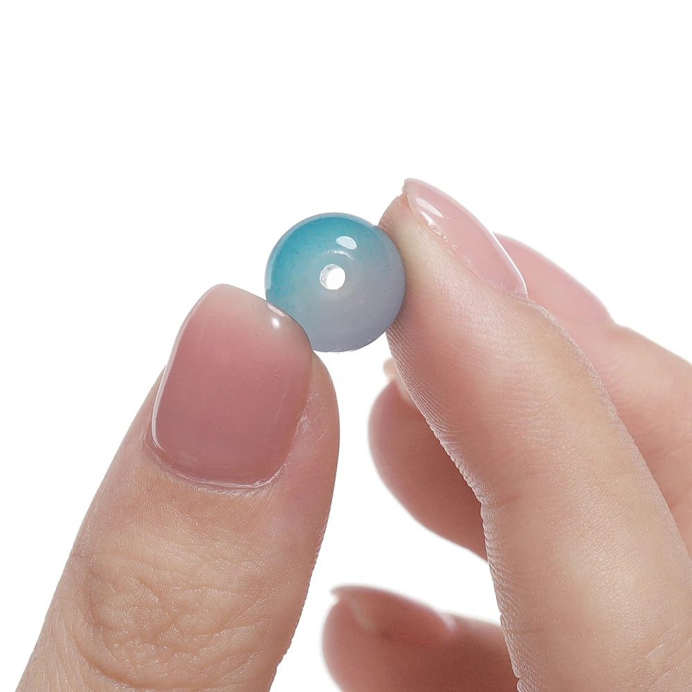 Colorful Round Glass Beads for DIY Jewelry Crafting - 50 Pieces