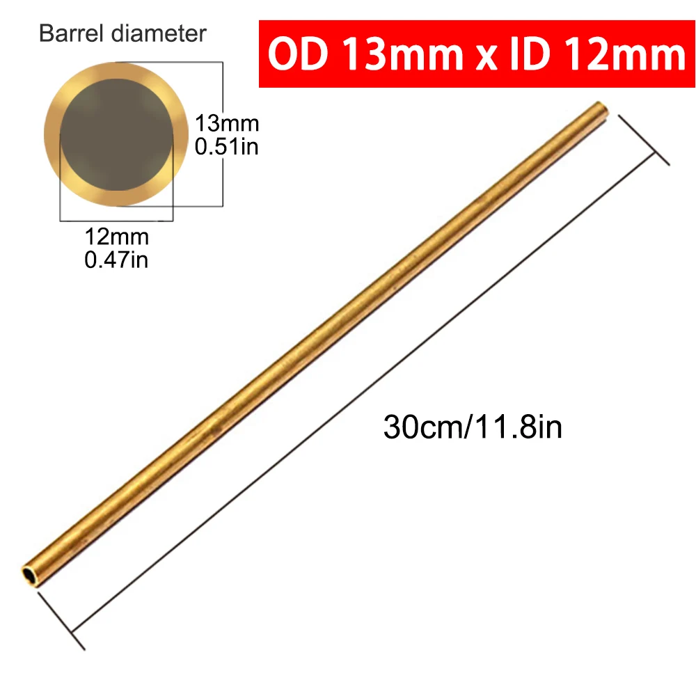 Multi-Diameter Brass Tubes for Modelmaking and Precision Crafting (300mm Length, 0.5mm Wall Thickness)