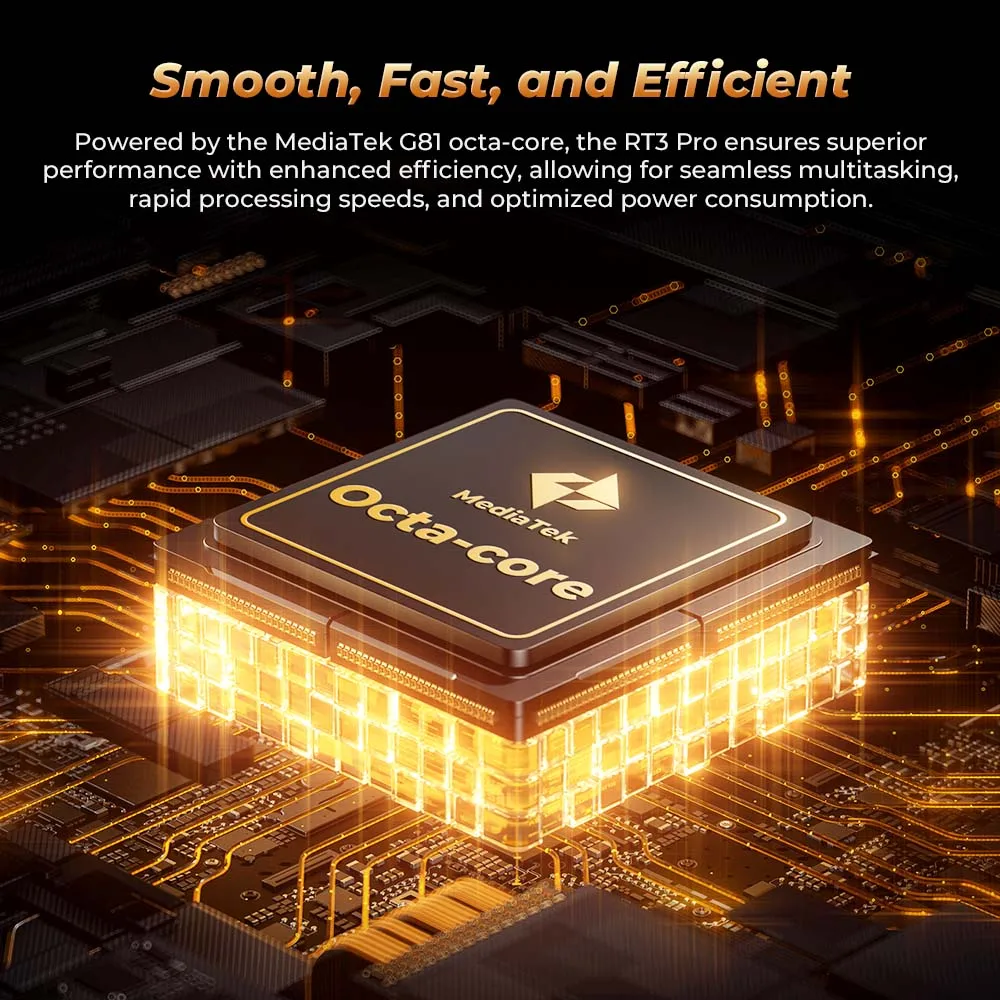Oukitel RT3 PRO 5150mAh Battery 16GB+128GB 8"HD Display 13.9mm Ultra-Slim Profile IP68 &IP69K & MIL-STD-810H 6
