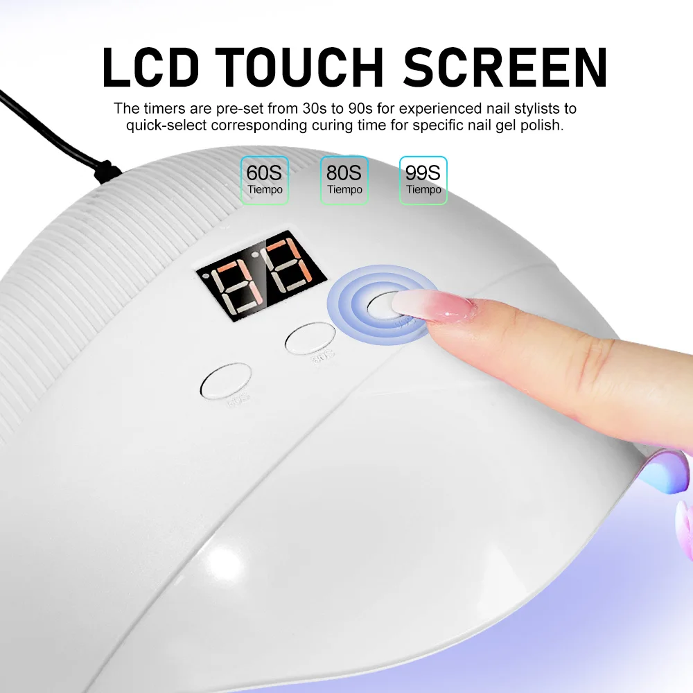 전문가용 네일 젤 건조기 UV LED 네일 램프 타이머 내장 가정용 네일 램프 UV 젤 바니쉬 건조 USB 네일 아트 건조기 장비 도구
