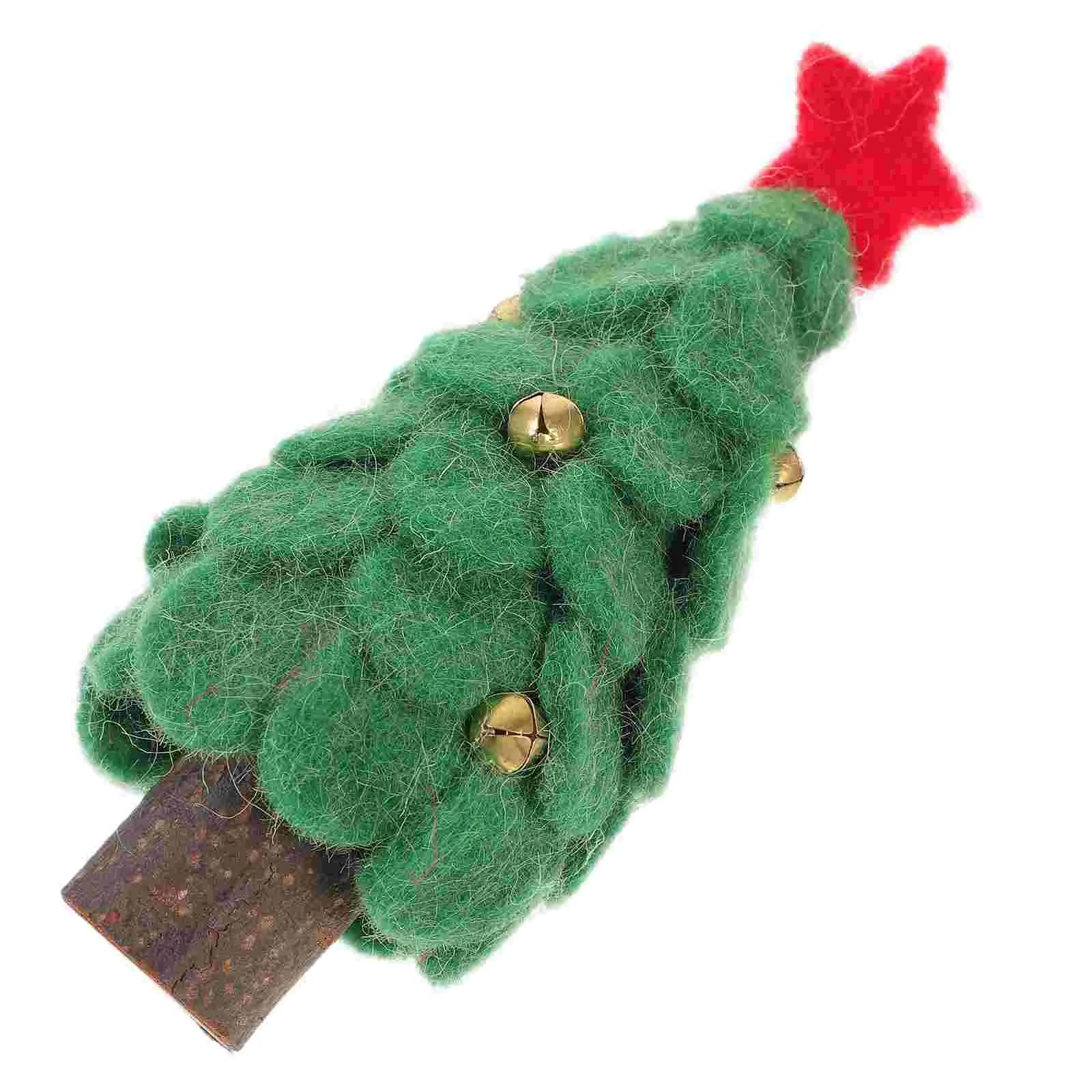 

Artificial Mini Christmas Tree Woolen Felt Decor Wool Felt Christmas Tree Decor Tabletop Window Display Scene Decor