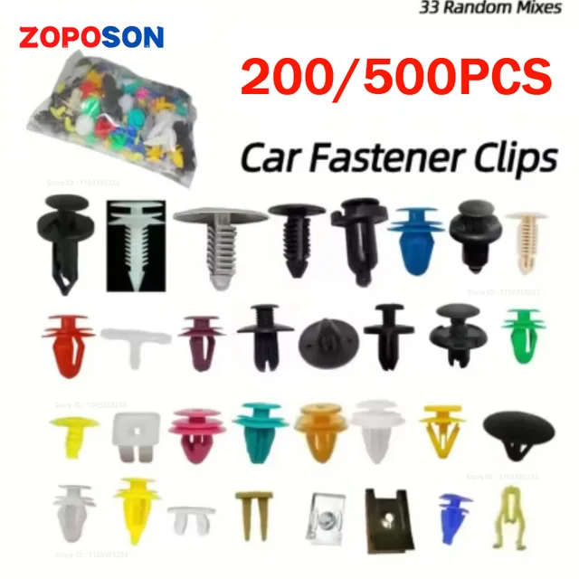 200/500pcs Universal Hybrid Car Bumper Engine Expansion Rivet Door Trim Panel Snap 1