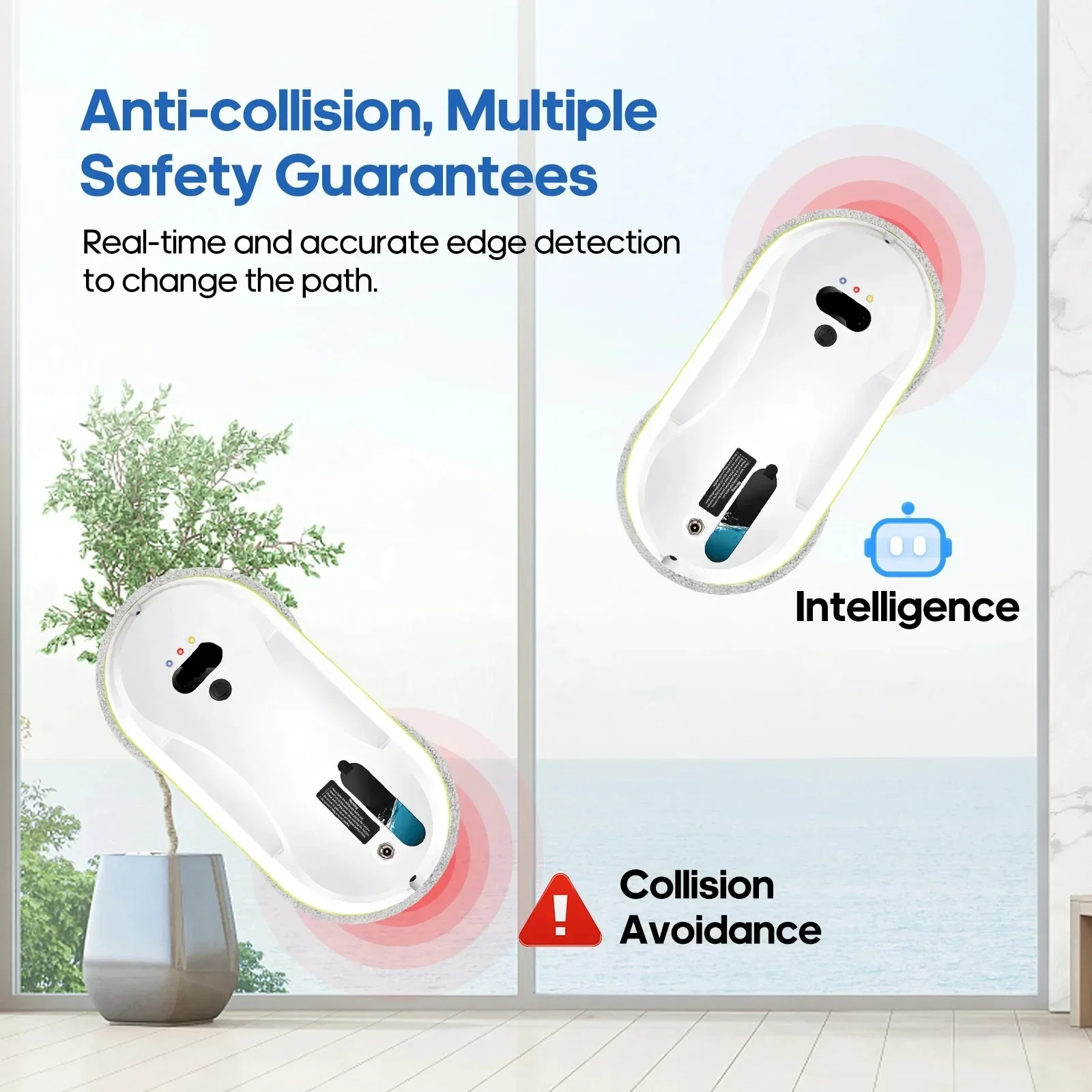 Description Picture 6 of itemFOR Intelligent Household WindowCleaning RobotAutomatic WaterSpray VacuumCleaner With Remote Control Electric Window Wiper Glass
