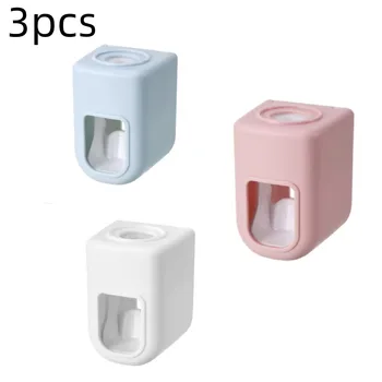 Creative Wall Mount เครื่องจ่ายยาสีฟันอัตโนมัติอุปกรณ์ห้องน้ํากันน้ําขี้เกียจยาสีฟัน Squeezer ผู้ถือแปรงสีฟัน 12