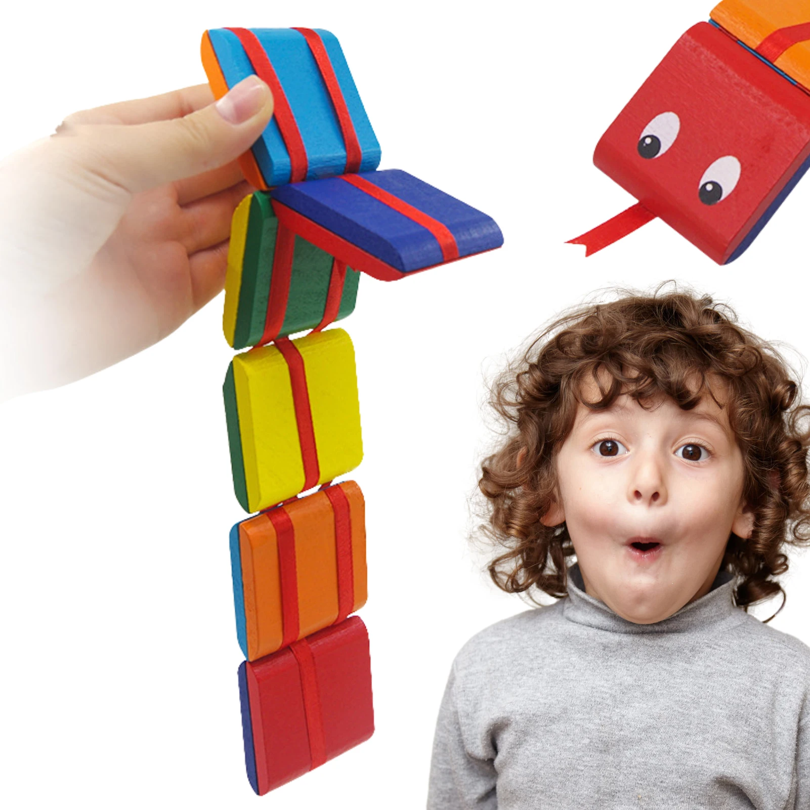 2022 Magic Flip Colorful Flap Wooden Ladder Change Visual Illusion