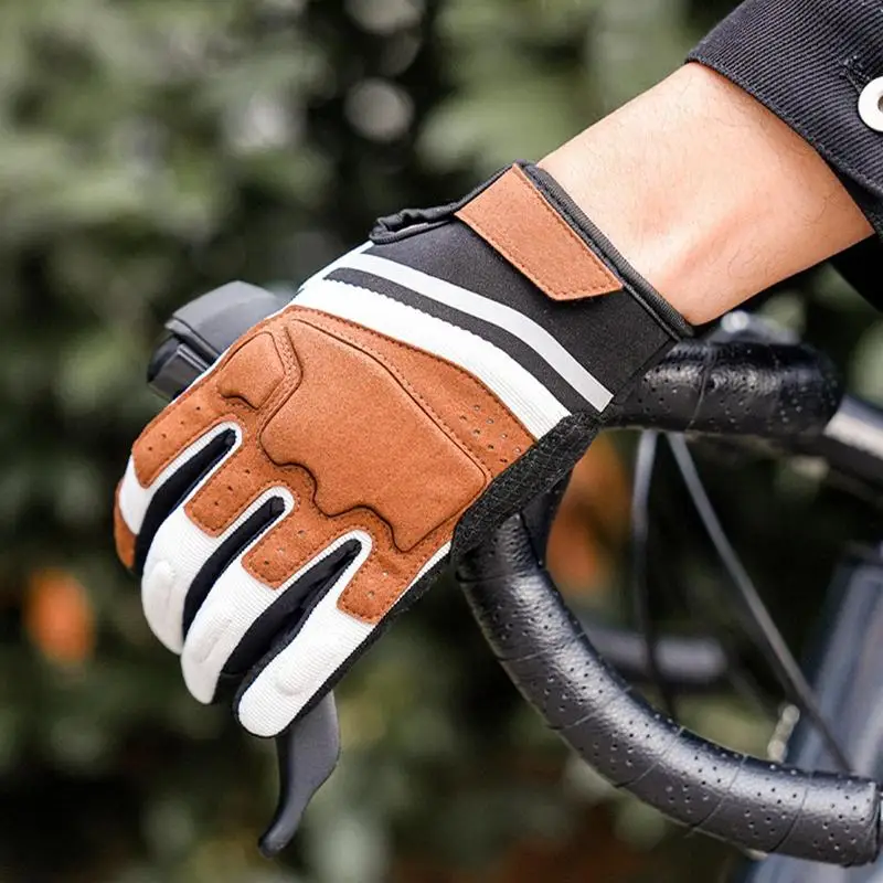 Reflective Padded Cycling Gloves Touchscreen Shock-Absorbing 5