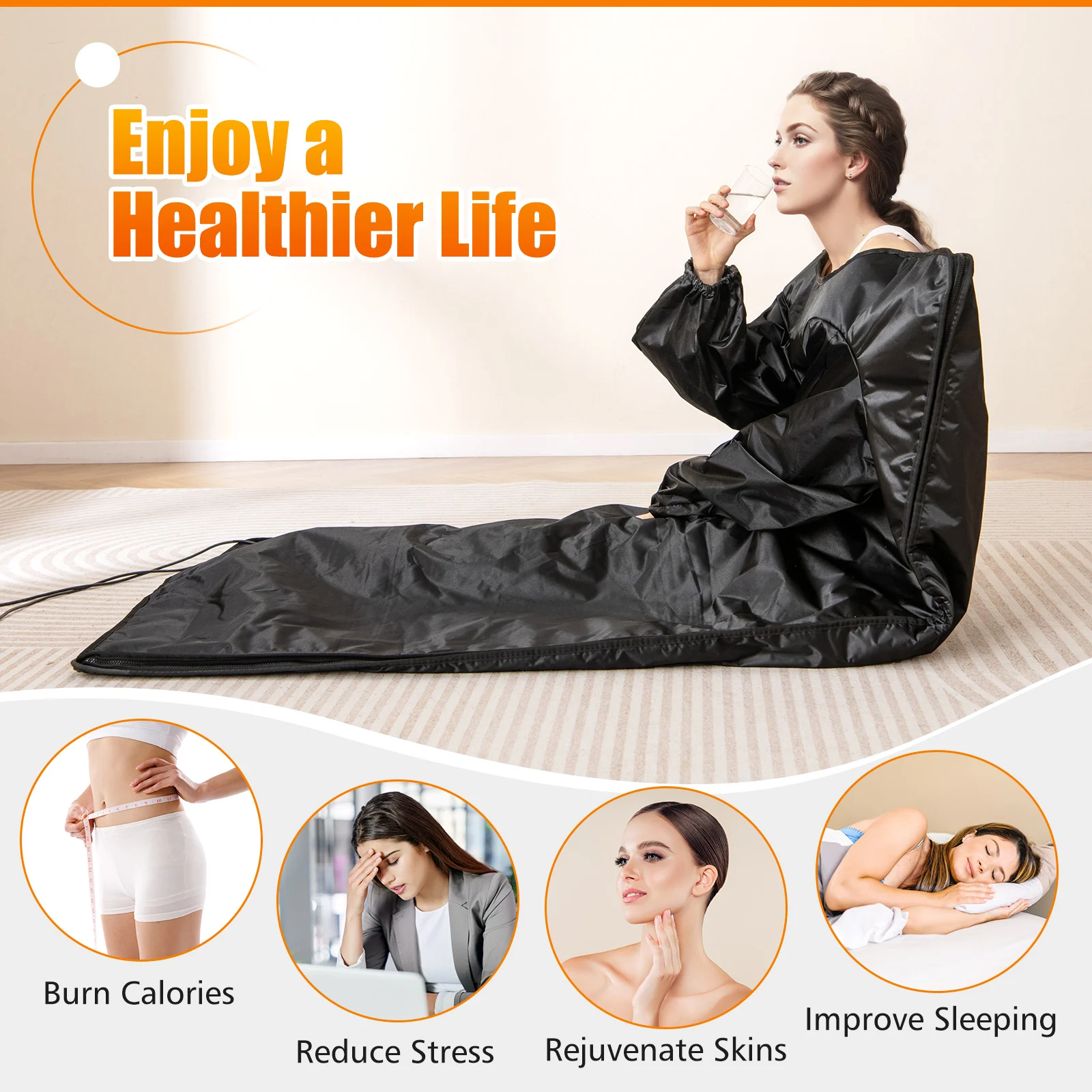 Infrared Sauna Blanket w/ Sleeves 1