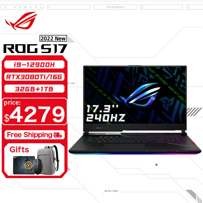 كمبيوتر الألعاب المحمول ASUS ROG Strix SCAR 15/17...