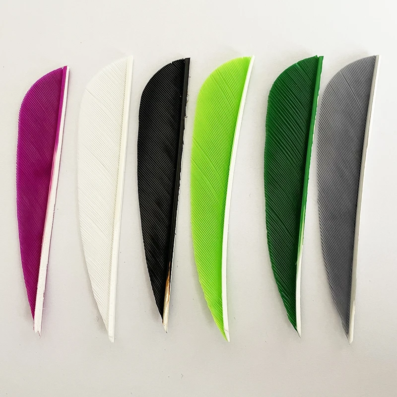 100Pcs 3 Inch Archery Feathers Fletching Right/Left Wings Natural Turkey Vanes Arrow Fletches Feather DIY Hunting Accessories 4