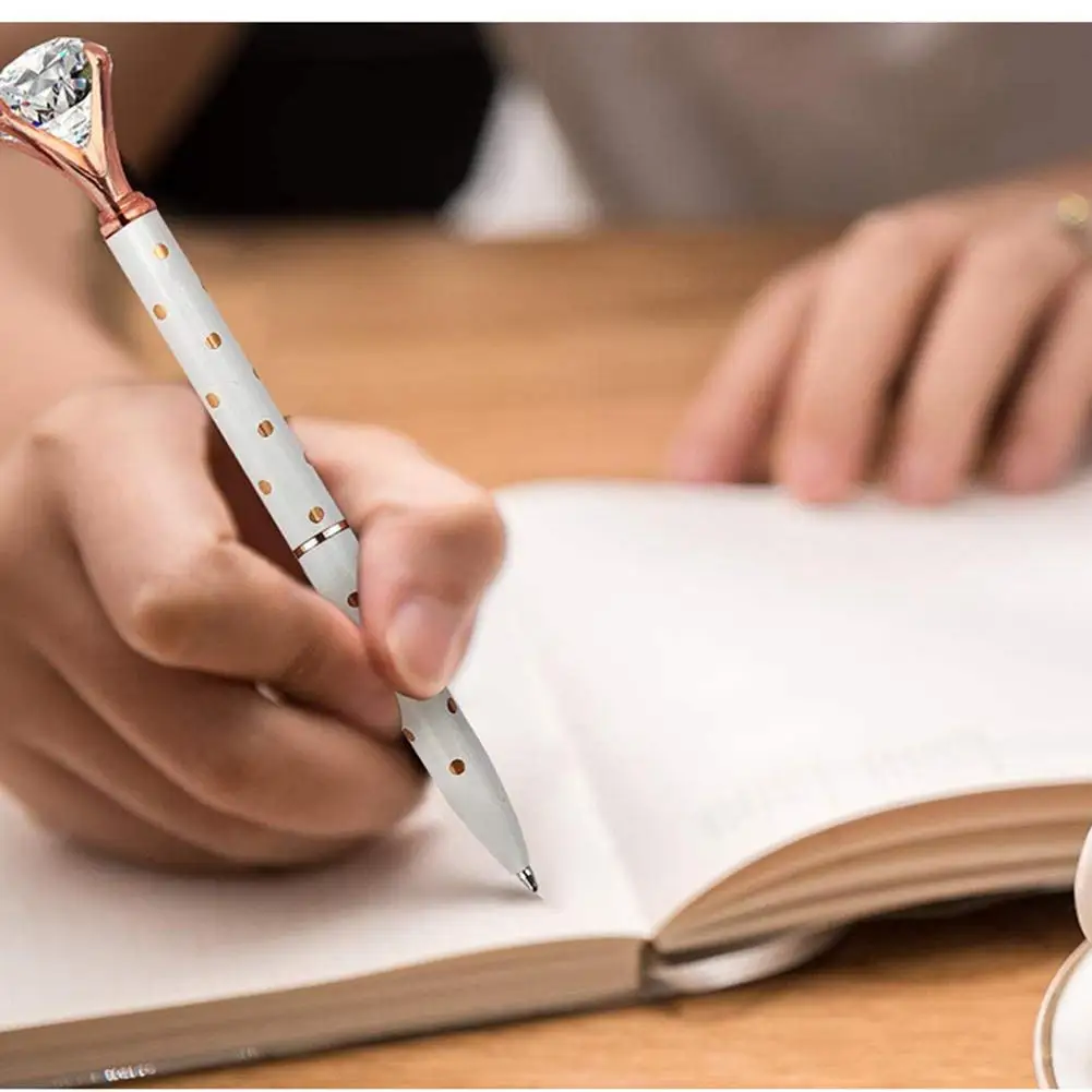 Large Diamond Crystal Pen Ballpoint Pen Student Stationery Office Business Gifts 1.0mm Metal Nib Rhinestone Ball Point ballpoint pen