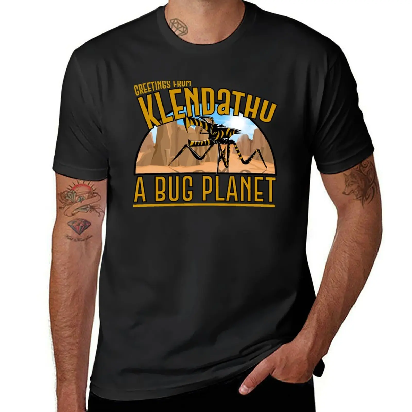

Greetings from Klendathu T-Shirt boys whites oversized Short sleeve tee men