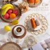 7Pcs Boho Rattan Wall Decor Hanging Woven Baskets Decor Bohemian Home Decor Handmade Wicker Wall Decor for Bedroom Farmhouse 5