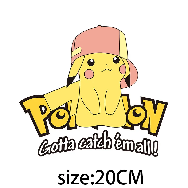 Anime Pokemon Pikachu Patches for Clothing Japan Iron on Patches Clothes  Heat Transfer Stickers for Boy Girl T-shirt Patch Decor - AliExpress