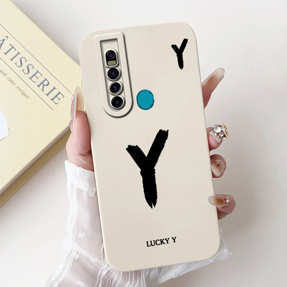 Luxury Initial Letters Soft Silicone Bumper Case