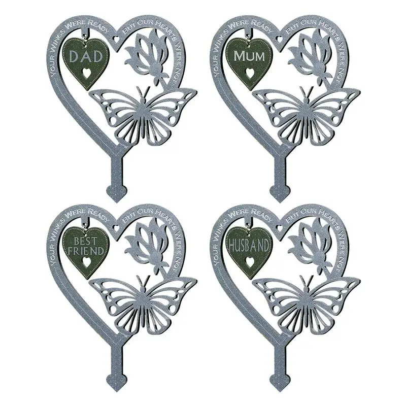 

Butterfly Memorial Stake Love Hearts Design Butterfly Ornament Butterfly Hanging Tag Garden Stakes Remembrance Plaque for Yard