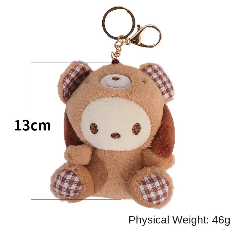 Melody Doll Toy Key Ring New Sanrio Plush Doll Keychain Toy Pendant Kuromi Hello Kitty Cat Schoolbag Charm Dolls Girls Gift Toys sanrio jk stockings hello kitty kuromi fishnet bottoming girly black silk pantyhose sexy stockings girls gift sexy charm gift