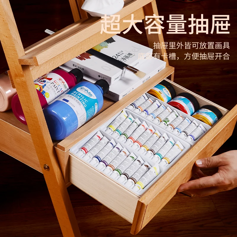 Easel Bracket Drawer 4k Drawing Board Sketching Sketch Set Folding Oil  Painting Watercolor Art Student Shelf Wooden Paint - AliExpress