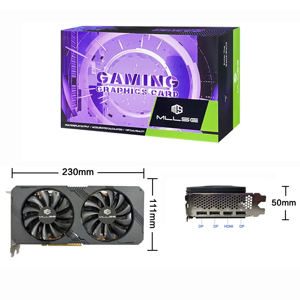 Mllse radeon rx 5700 xtグラフィックカード,デスクトップビデオ