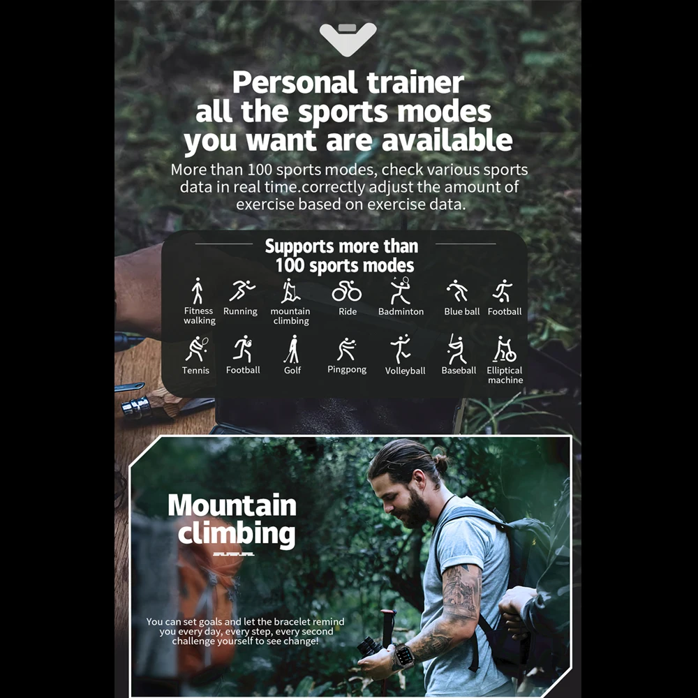 Reloj inteligente deportivo para exteriores 2024 con seguimiento GPS, batería de 650 Mah, 1 ATM, brújula impermeable, reloj con llamadas Bluetooth para hombres_voghion.com