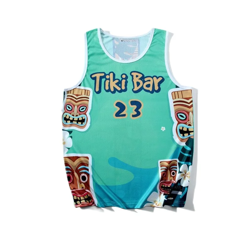 

Tiki Bar 3D Print Beach Tank Top For Men Clothes Casual Hawaiian Vest Cartoon Tropical Aloha Boy Waistcoat Vacation Surfing Tops