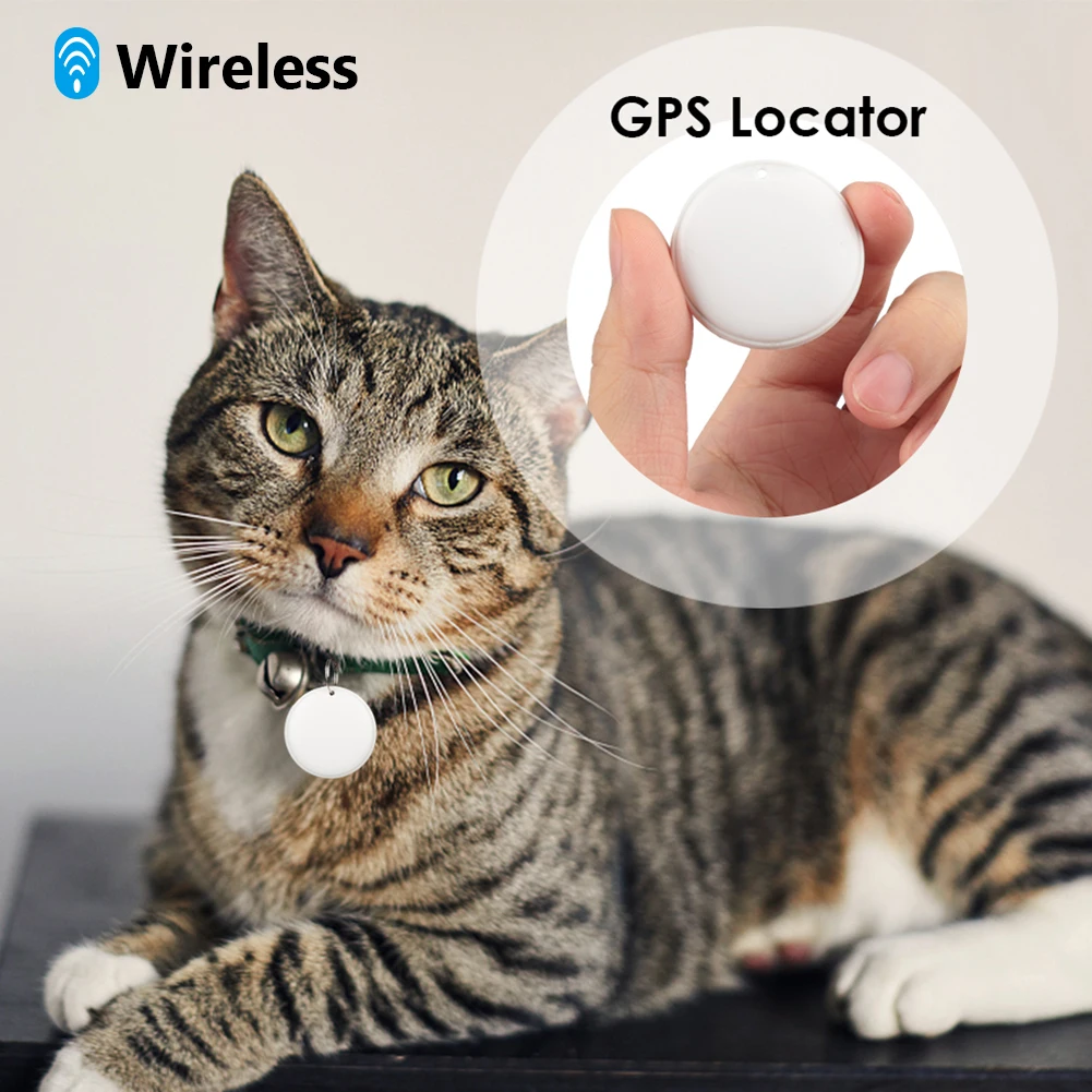 Square Pet Finder Bluetooth-compatible 5.0 Smart GPS Tracker Lanyard Anti-Lost Tracker Child Bag Wallet Android IOS
