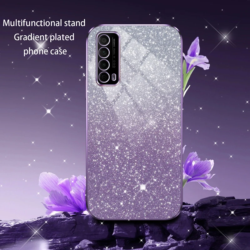 Glamorous Glitter Silicone Case with Camera Lens Protection - Soft Back Cover