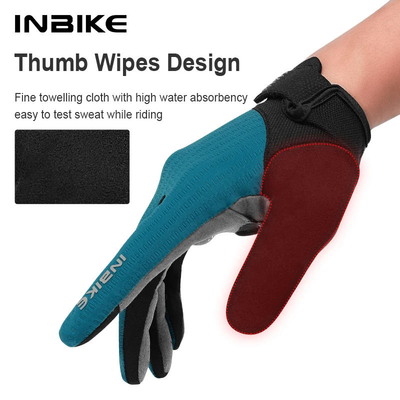 INBIKE 2023 MTB Cycling Gloves Gel Breathable Road Bike Riding Glove Touchsrceen Bicycle Gloves TPR Palm Pad Bike Accesssories 4